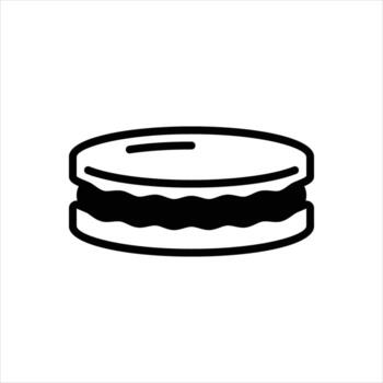 Solid icon macaron vector