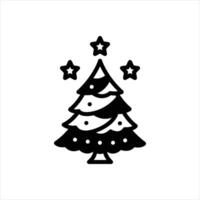 Solid icon christmas-tree vector
