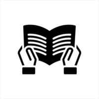 Solid icon read vector