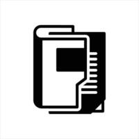 Solid icon document vector
