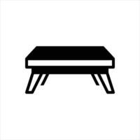 Solid icon table vector