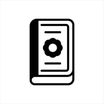 Solid icon book vector