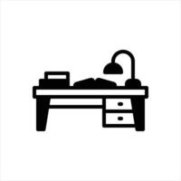 Solid icon desk vector