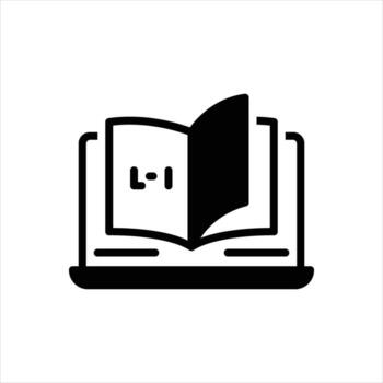 Solid icon lesson vector