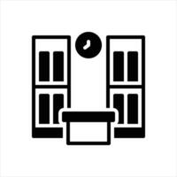 Solid icon cabinet vector