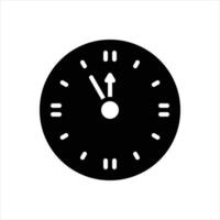 Solid icon clock vector