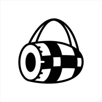 Solid icon dhol vector