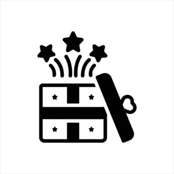 Solid icon gift vector