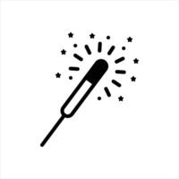 Solid icon sparkler vector