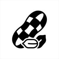 Solid icon peanuts vector