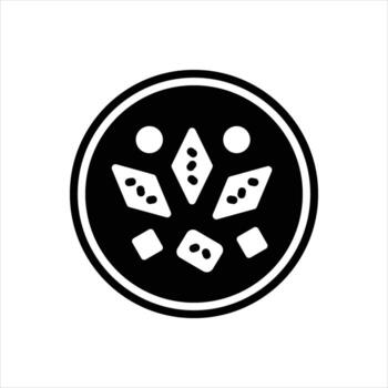 Solid icon sweets vector