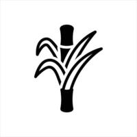 Solid icon sugar-cane vector