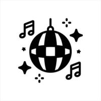 Solid icon disco-lights vector