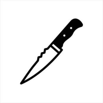 Solid icon knife vector