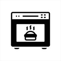 Solid icon oven vector