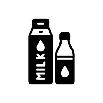 Solid icon milk vector