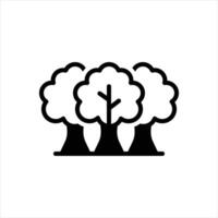 Solid icon trees vector