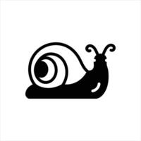 Solid icon snail vector