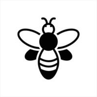 Solid icon bee vector