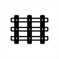 Solid icon fence vector