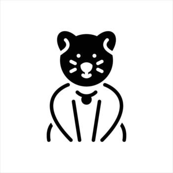 Solid icon cat vector