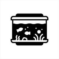 Solid icon aquarium vector