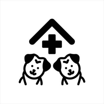 Solid icon veterinary vector