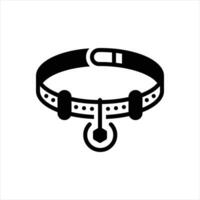 Solid icon dog-collar vector