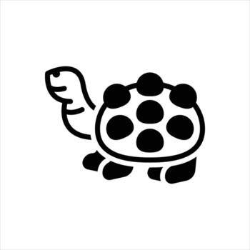 Solid icon turtle vector