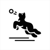 Solid icon playing-with-dog vector