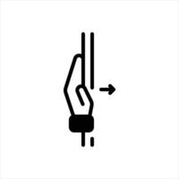Solid icon push vector