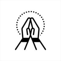 Solid icon gratitude vector