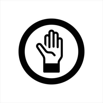 Solid icon stop vector