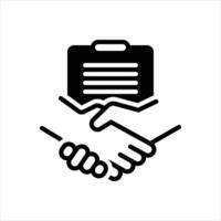 Solid icon agreement vector
