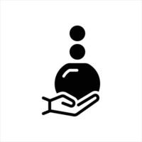Solid collect icon vector