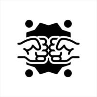 Solid icon fight vector