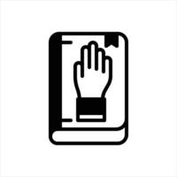 Solid icon pledge vector