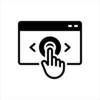 Solid icon click vector