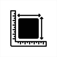 Solid icon measure vector