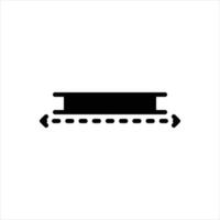 Solid icon length vector