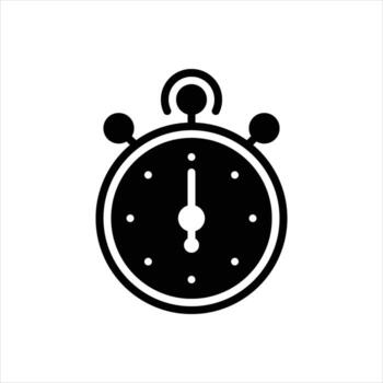 Solid icon stopwatch vector