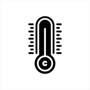 Solid icon celsius vector