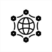 Solid networking icon vector