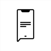 Solid message icon vector