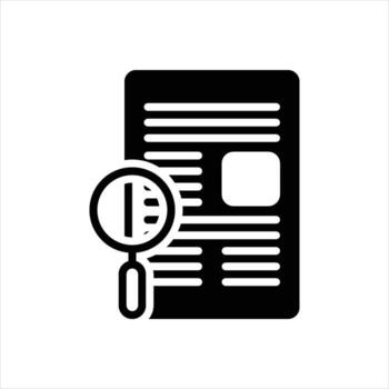 Solid icon research vector