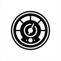 Solid icon speedometer vector