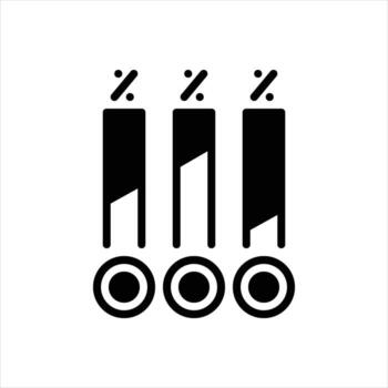 Solid icon poll vector