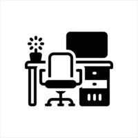 Solid icon workspace vector