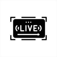 Solid icon live vector