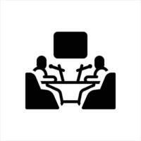 Solid icon podcasting vector
